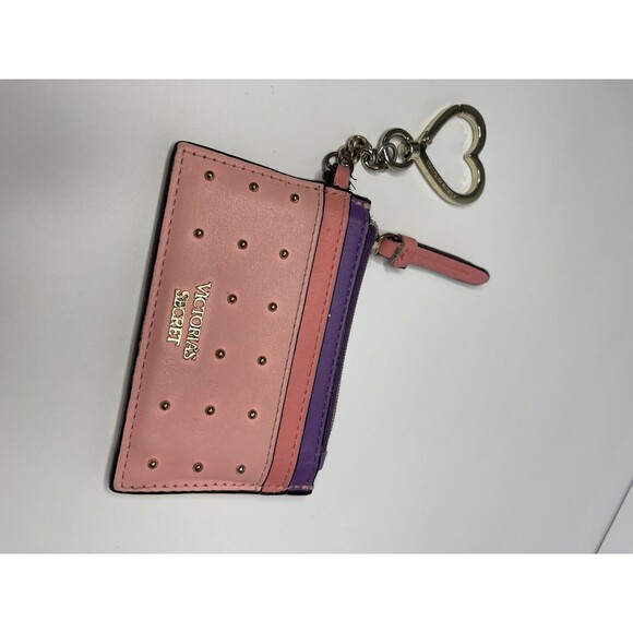 Victoria's Secret keychain card case wallet Pink Purple - Picture 2 of 6